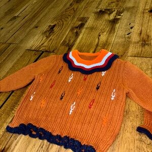 Orange and Navy Sweater